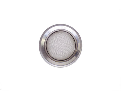 Side view of the anti-clog sink strainer, highlighting its compact and robust construction.