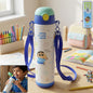 Kids cartoon stainless steel water bottle for school and outdoor activities