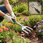 3 prong garden hand cultivator fork, stainless steel tool with ergonomic handle (1 pc)