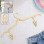 Foldable cloth hanger with dual clips for space-saving laundry drying