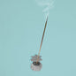Set of four silver finish wall-mounted agarbatti holders for incense sticks