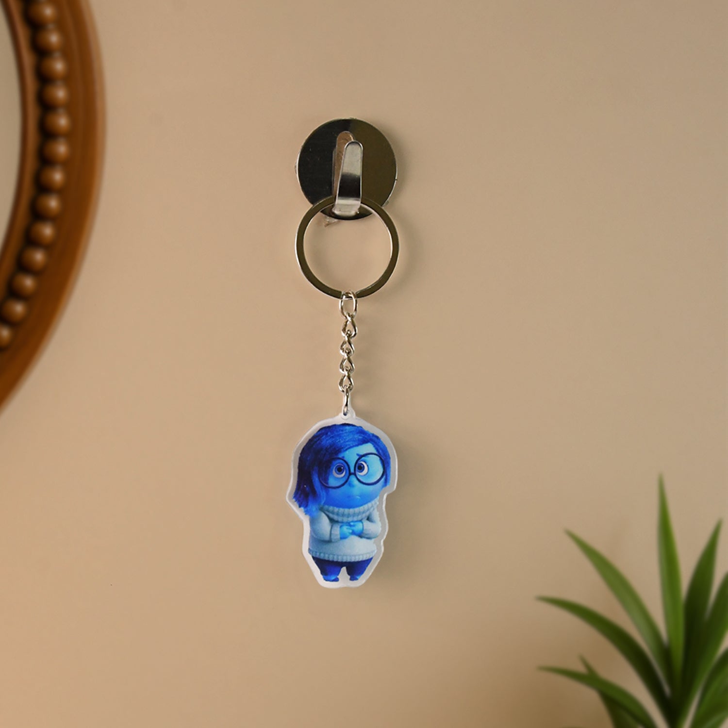 Cute kawaii cartoon character acrylic keyring with detailed design