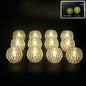 Set of 12 crystal style LED decorative lamps with warm yellow glow