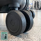 Silicone luggage wheel cover, noise reducing protector for suitcase (8 pc set)
