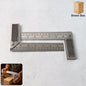 Metal try square ruler set made from corrosion resistant steel for precise measuring