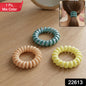 Multicolor spiral coil hair band with stretchable design