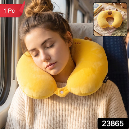 Cute capybara plush neck pillow for travel comfort
