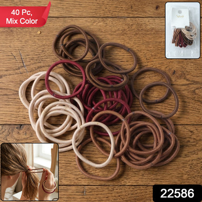 Vibrant mixed color elastic hair ties for women and girls