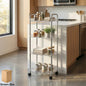 4 layer storage trolley with wheels for kitchen and home organization