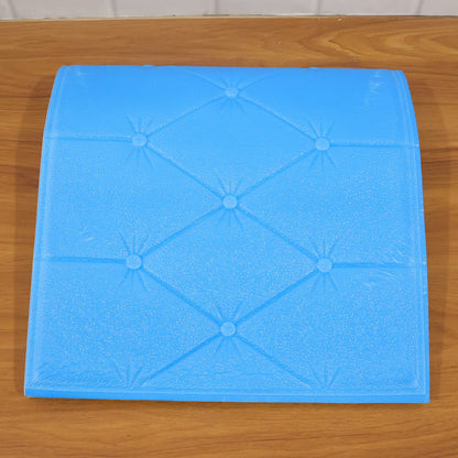 DIY self-adhesive blue wall decor foam panel